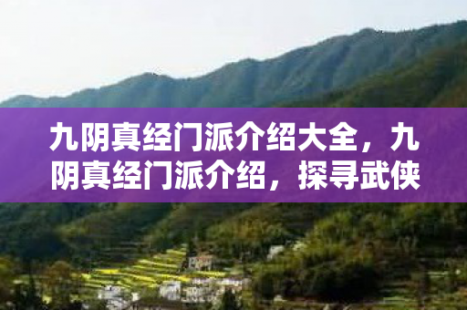 九阴真经门派介绍大全图片