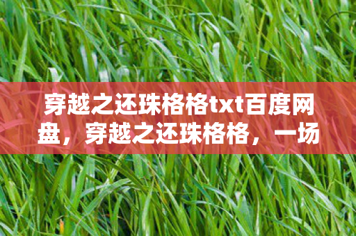 穿越之还珠格格txt百度网盘图片