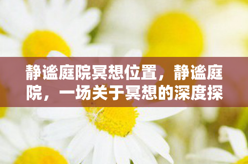 一场关于冥想的深度探索图片