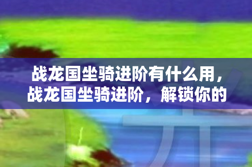 战龙国坐骑进阶有什么用图片