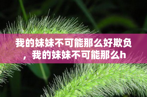 我的妹妹不可能那么好欺负图片