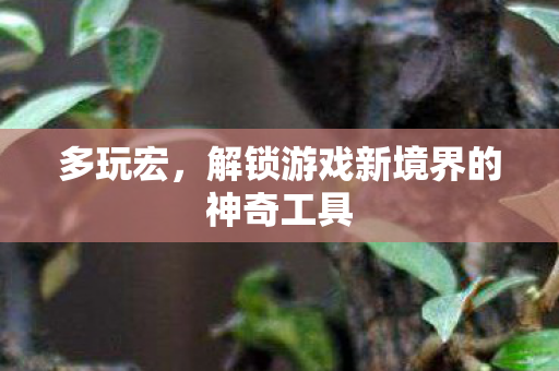 解锁游戏新境界的神奇工具图片