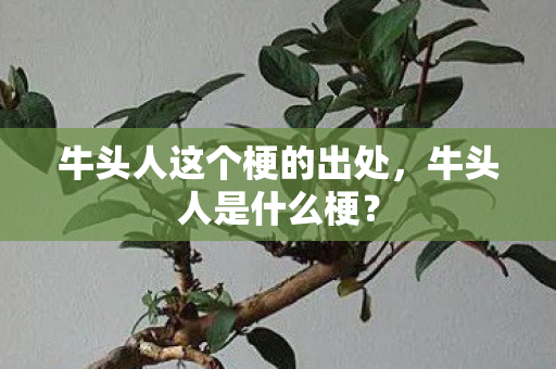 牛头人这个梗的出处，牛头人是什么梗？