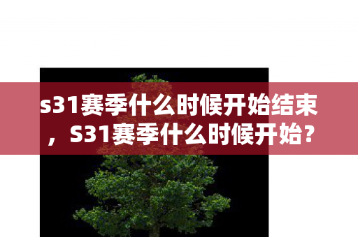 s31赛季什么时候开始结束图片
