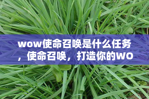 wow使命召唤是什么任务，使命召唤，打造你的WOW之旅