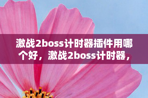 激战2boss计时器插件用哪个好图片