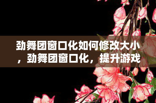 劲舞团窗口化如何修改大小图片