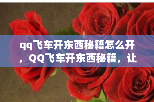 qq飞车开东西秘籍怎么开，QQ飞车开东西秘籍，让你轻松成为赛道上的王者！