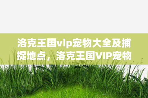 洛克王国vip宠物大全及捕捉地点图片