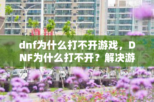 解决游戏启动问题的全面指南图片