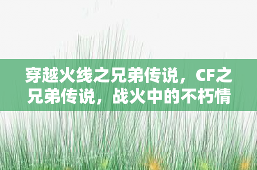 穿越火线之兄弟传说图片