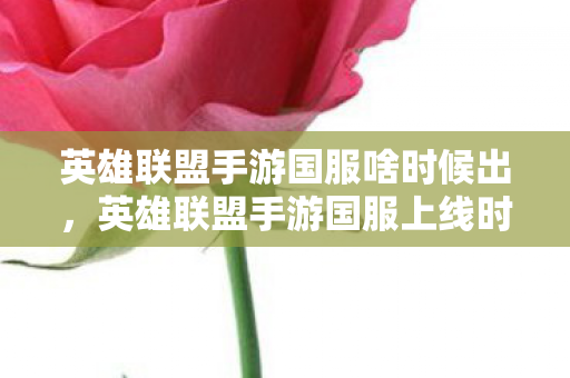 英雄联盟手游国服上线时间预测图片