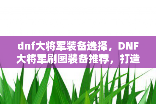 DNF大将军刷图装备推荐图片