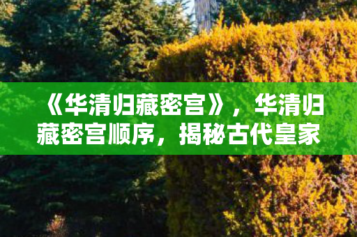 揭秘古代皇家的神秘宝藏图片