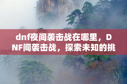 dnf夜间袭击战在哪里图片