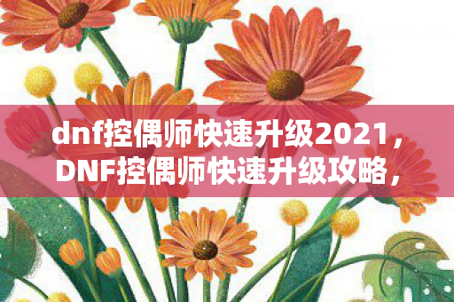dnf控偶师快速升级2021图片