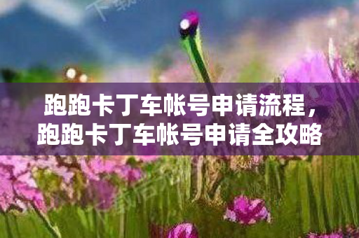 跑跑卡丁车帐号申请全攻略图片