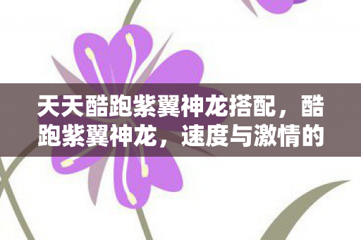 天天酷跑紫翼神龙搭配图片