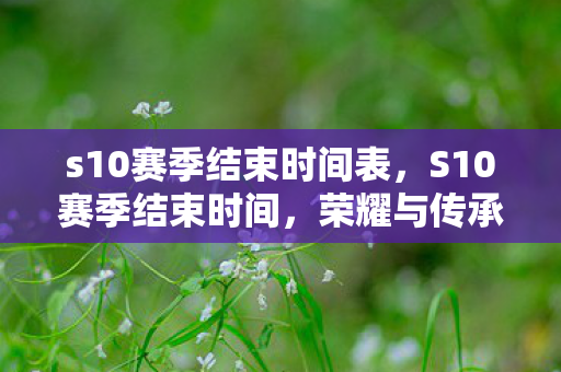 s10赛季结束时间表图片