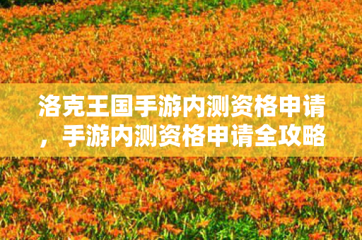 洛克王国手游内测资格申请图片