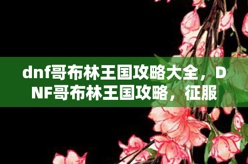 dnf哥布林王国攻略大全图片