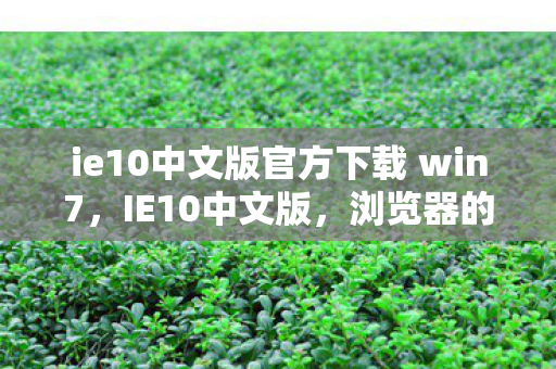 ie10中文版官方下载 win7图片