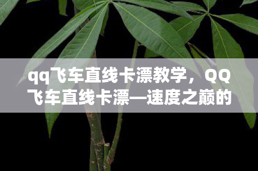 qq飞车直线卡漂教学，QQ飞车直线卡漂—速度之巅的极致挑战