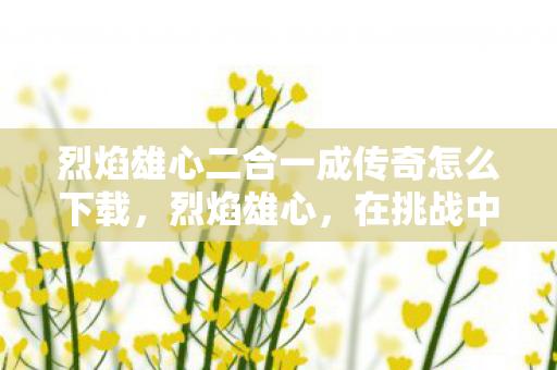 烈焰雄心二合一成传奇怎么下载图片