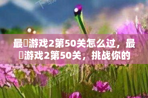 最囧游戏2第50关怎么过，最囧游戏2第50关，挑战你的智力和脑洞
