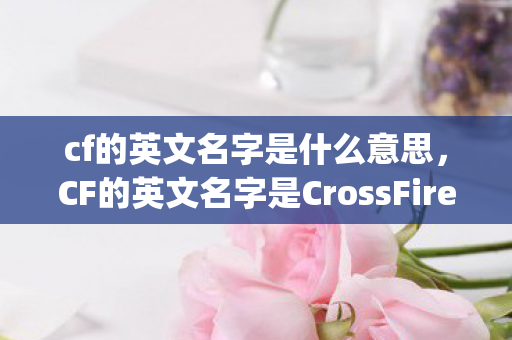 CrossFire是韩国Smilegate公司开发的第一人称射击游戏穿越火线的英文名称图片
