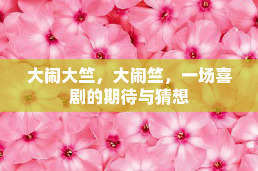 一场喜剧的期待与猜想图片