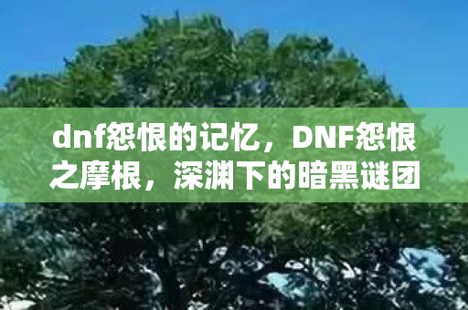 dnf怨恨的记忆图片