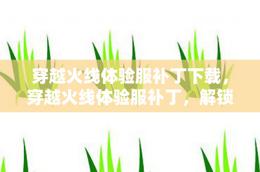 穿越火线体验服补丁下载图片