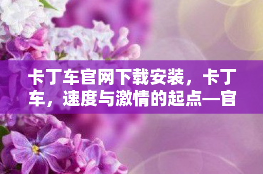 卡丁车官网下载安装，卡丁车，速度与激情的起点—官网下载指南