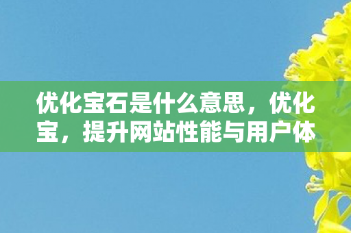 提升网站性能与用户体验的利器图片