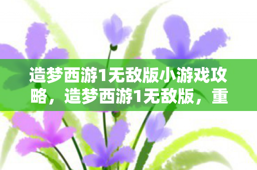 造梦西游1无敌版小游戏攻略图片