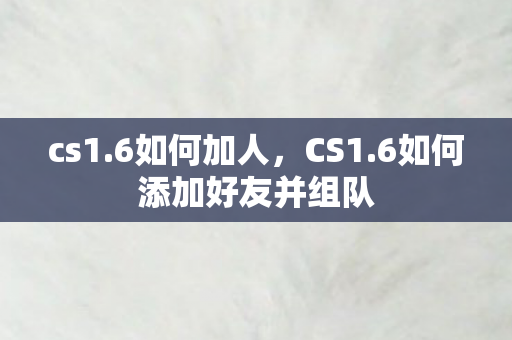 6如何添加好友并组队图片