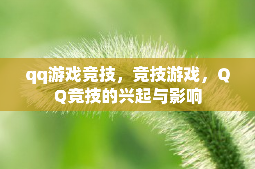 QQ竞技的兴起与影响图片
