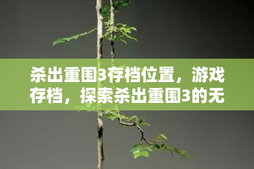 探索杀出重围3的无限可能图片