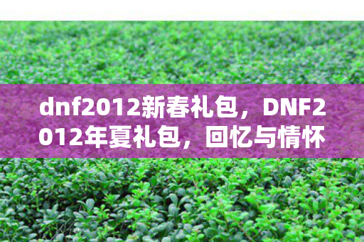 dnf2012新春礼包图片