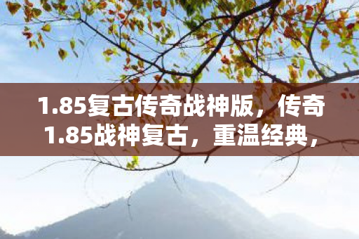 85复古传奇战神版图片