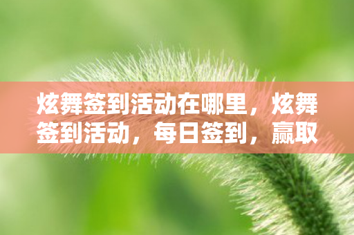 炫舞签到活动在哪里图片