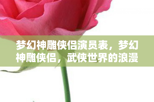 梦幻神雕侠侣演员表图片