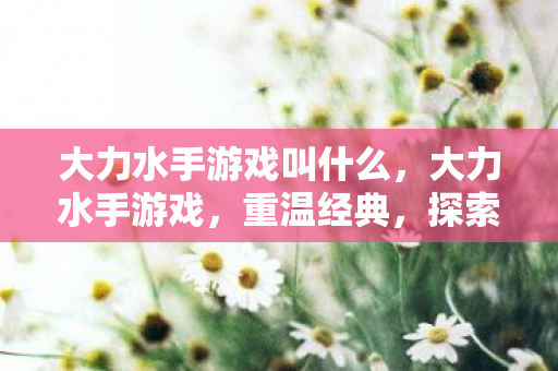 大力水手游戏叫什么图片