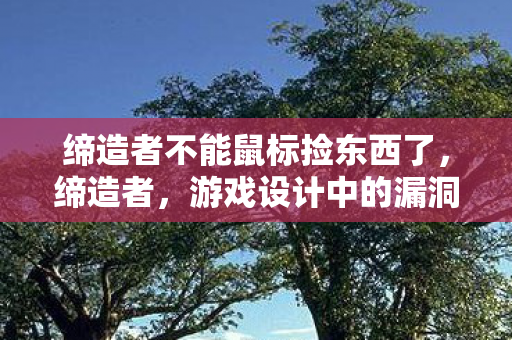 缔造者不能鼠标捡东西了图片