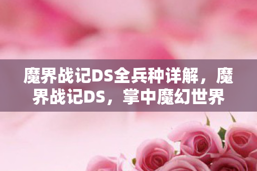 魔界战记DS全兵种详解图片