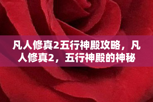 凡人修真2五行神殿攻略图片