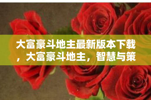 大富豪斗地主最新版本下载图片