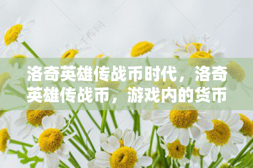 洛奇英雄传战币时代，洛奇英雄传战币，游戏内的货币系统与玩家成长之路