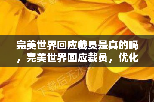 完美世界回应裁员是真的吗图片